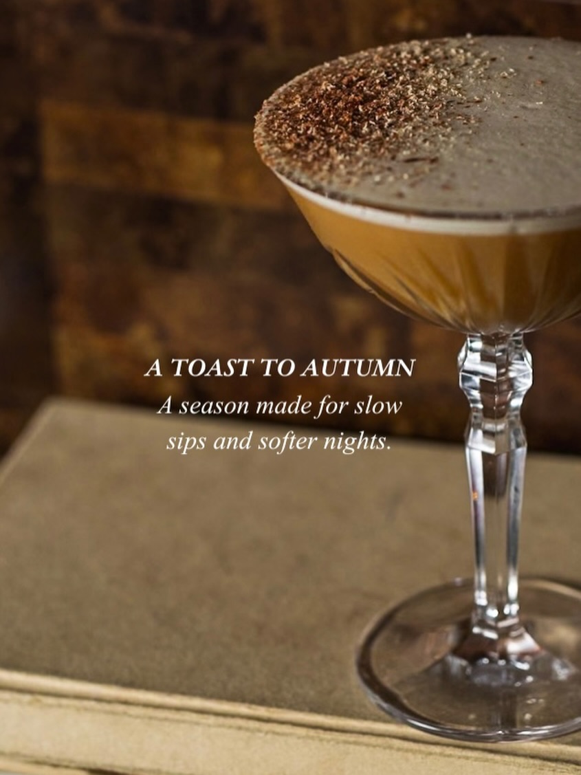 Fall arrives softly. 🍂 An invitation to linger a little longer, sip something beautifully crafted, and settle into the intimate charm of Room 56. Your autumn evening awaits. Reserve through the link in our bio. 🥃✨